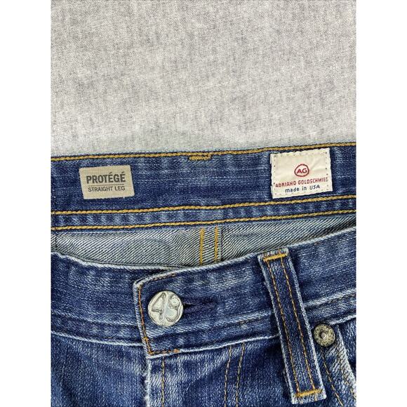 AG Adriano Goldschmied Jeans Men Tag 32 Actual 33x26.5 Blue Protege Straight USA - Picture 8 of 15